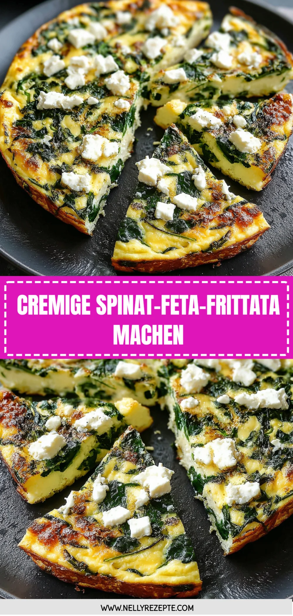 Cremige Spinat-Feta-Frittata machen