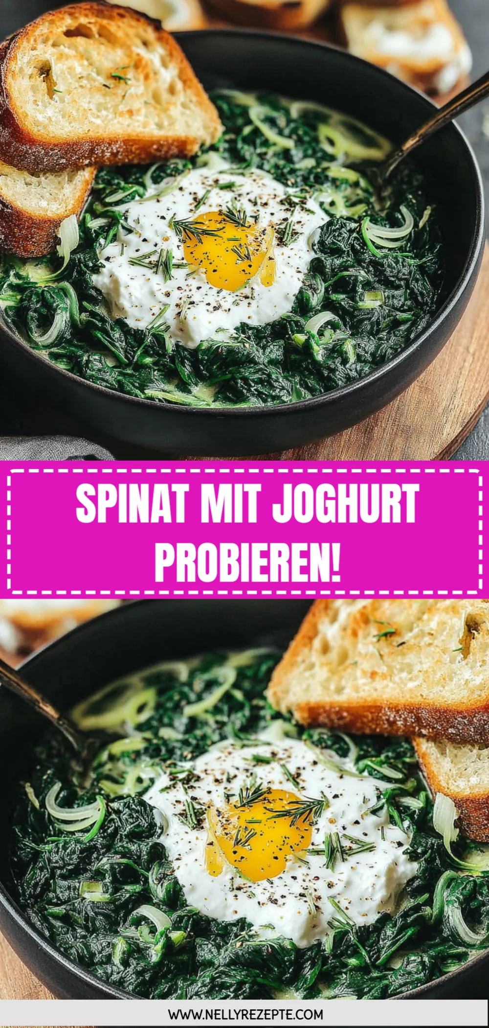 Spinat mit Joghurt probieren!