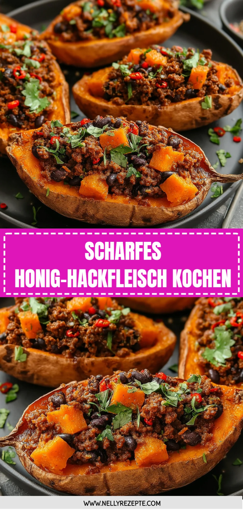 Scharfes Honig-Hackfleisch kochen